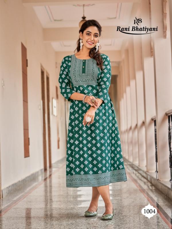 Rani Bhatiyani Lilly 1 Rayon Anarkali Kurti Collection